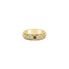 Emerald, sapphire & Diamond Spinner Ring