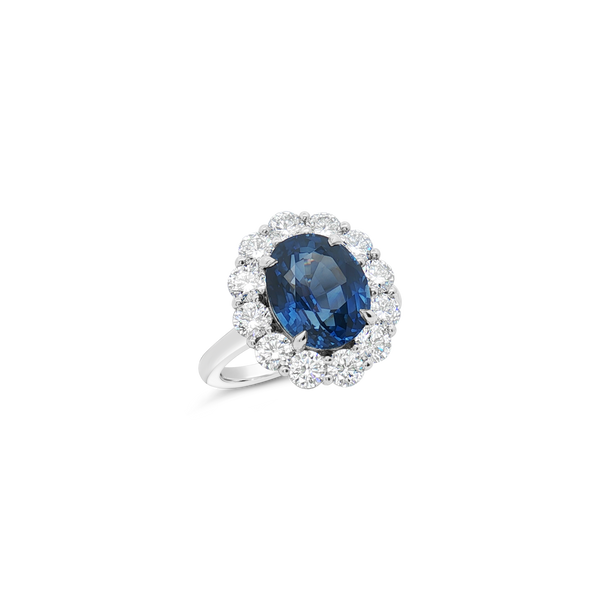 Oval Sapphire & Diamond Ring