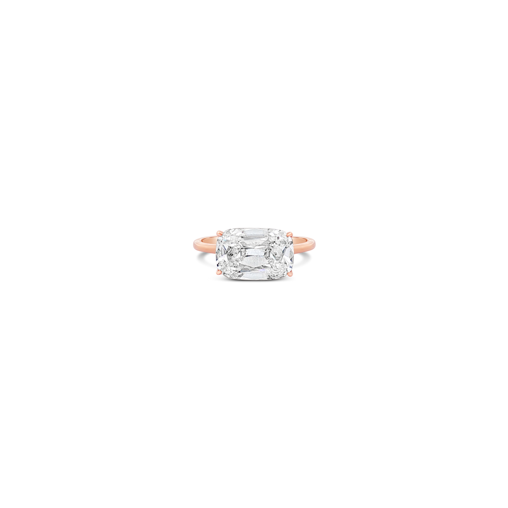 Cushion cut Diamond Ring in Rose Gold