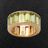 Emerald cut Peridot Ring