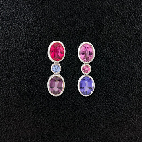 Oval Spinel Dangle Earrings