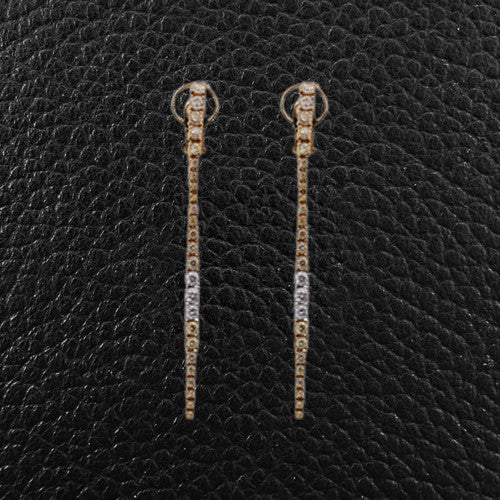 Diamond Straight Dangle Earrings