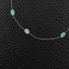 Blue Topaz & Emerald Bead Necklace