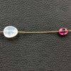 Moonstone & Rubellite Bead Necklace
