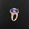 Cabochon Amethyst & Diamond Ring
