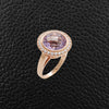 Rose Amethyst & Diamond Ring