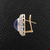 Cabochon Sapphire & Diamond Earrings