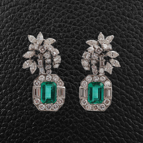 Emerald & Diamond Earrings