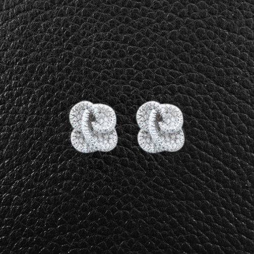 Diamond Flower Earrings