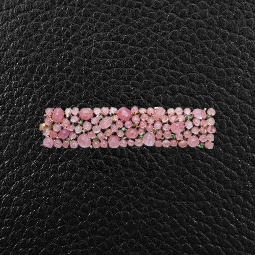 Pink Tourmaline, Tsavorite & Diamond Bracelet