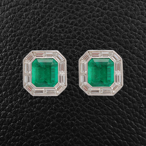 Emerald & Diamond Earrings