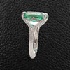 Blue-Green Tourmaline & Diamond Ring