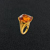Cushion cut Citrine Ring