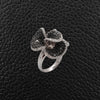 Black & White Diamond Flower Ring