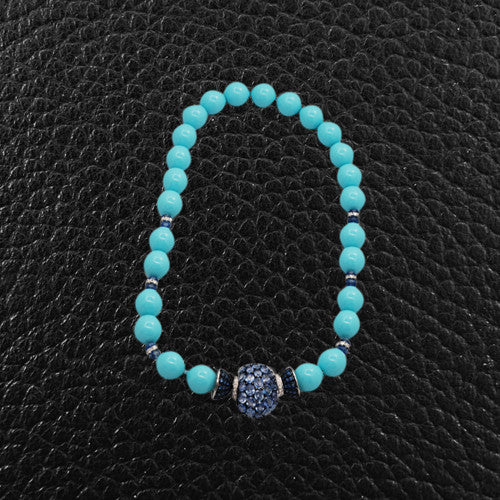 Turquoise, Sapphire, Kianite & Diamond Necklace
