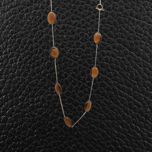 Smokey Topaz Bead Necklace