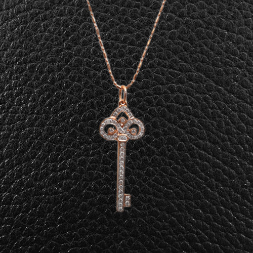 Diamond Key Pendant