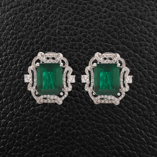 Emerald & Diamond Earrings