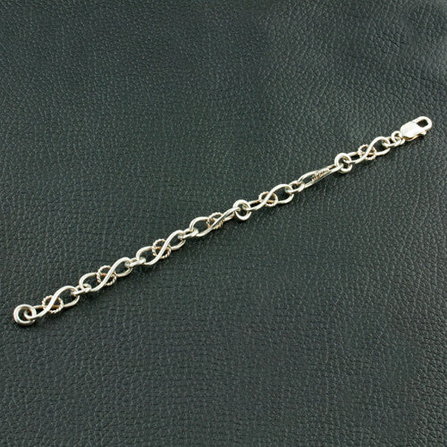Sterling Silver Twist Link Bracelet