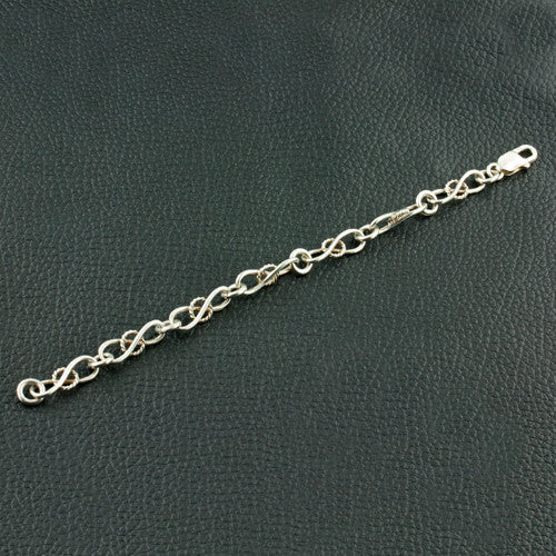Sterling Silver Twist Link Bracelet