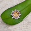 Pink, Yellow & White Diamond Flower Pin/Pendant