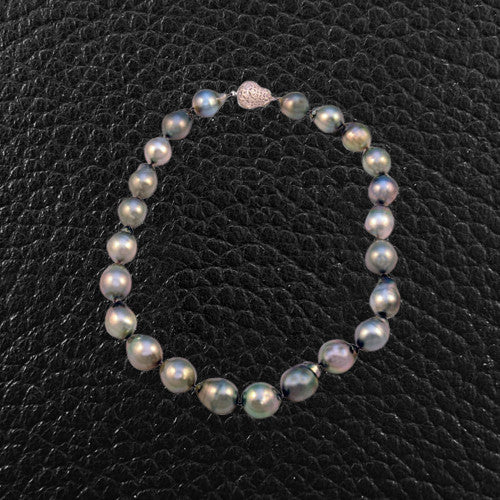 Baroque Pearl Strand with a Diamond Clasp