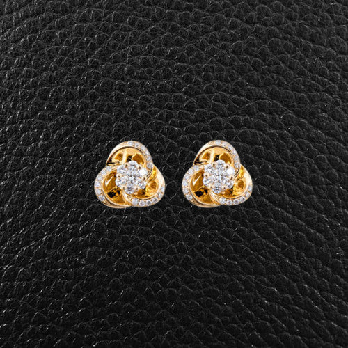 Diamond Love Knot Earrings