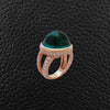 Cabochon Emerald & Diamond Ring