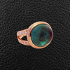 Cabochon Emerald & Diamond Ring