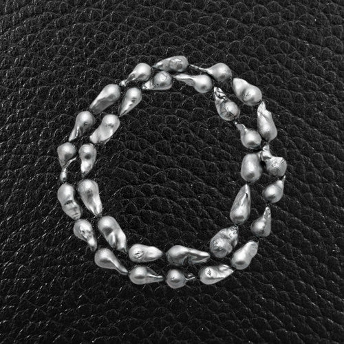 Gray Baroque Pearl Necklace