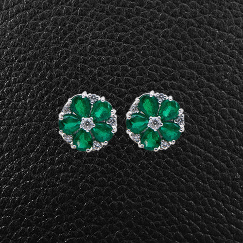 Emerald & Diamond Earrings
