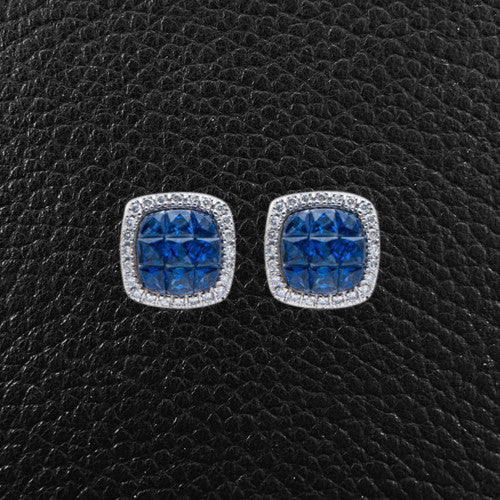 Sapphire & Diamond Earrings