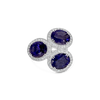 Iolite & Diamond Ring