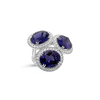 Iolite & Diamond Ring