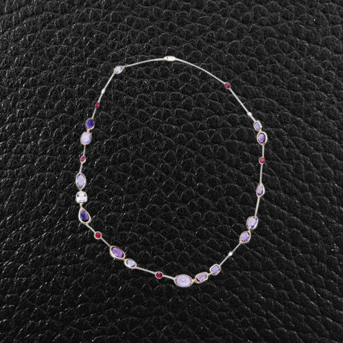 Amethyst, Ruby & Diamond Necklace