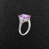 Cushion cut Pink Sapphire and Diamond Ring