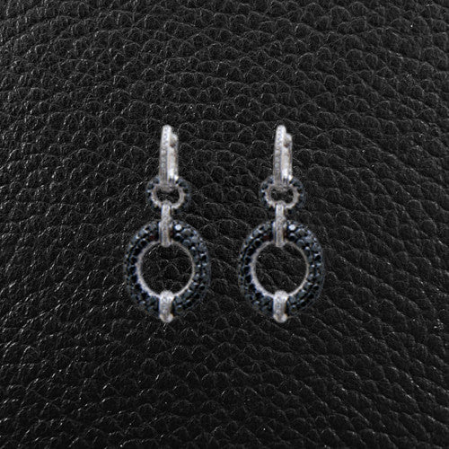 Black & White Diamond Dangle Earrings