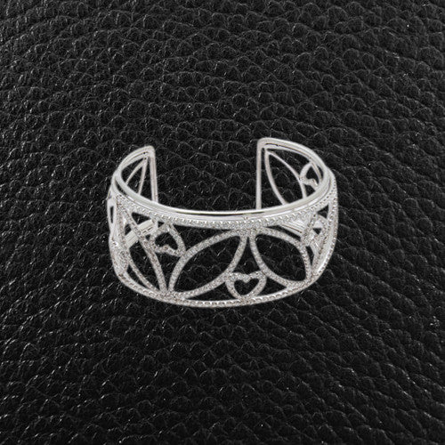 Diamond Hearts Cuff Bracelet