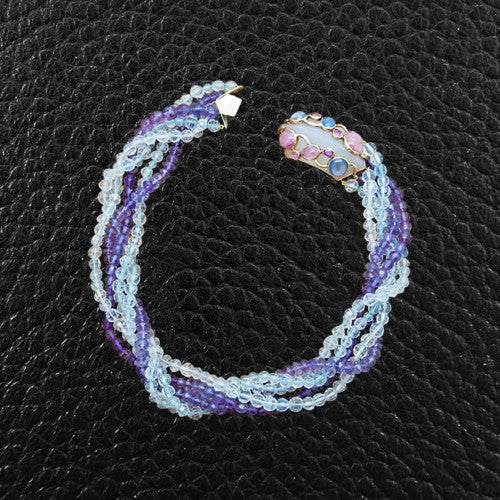 Amethyst & Aquamarine Bead Necklace