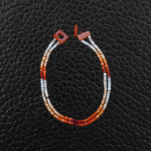 Double Strand Opal Bead Necklace