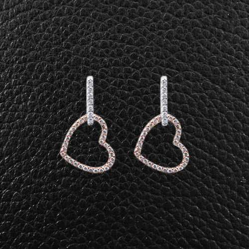 Diamond Heart Earrings