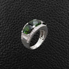 Green Tourmaline & Diamond Ring