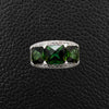 Green Tourmaline & Diamond Ring