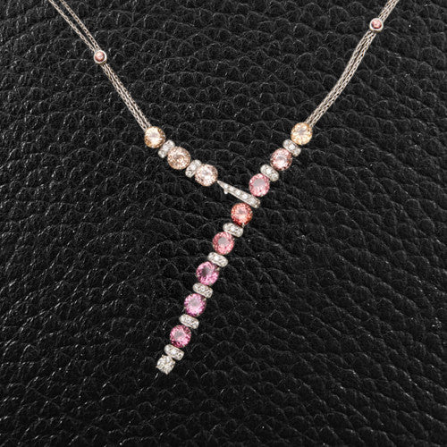 Yellow Sapphire & Diamond Necklace
