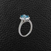 Aquamarine & Diamond Ring