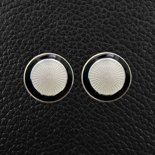 Black & White Sunburst Cufflinks