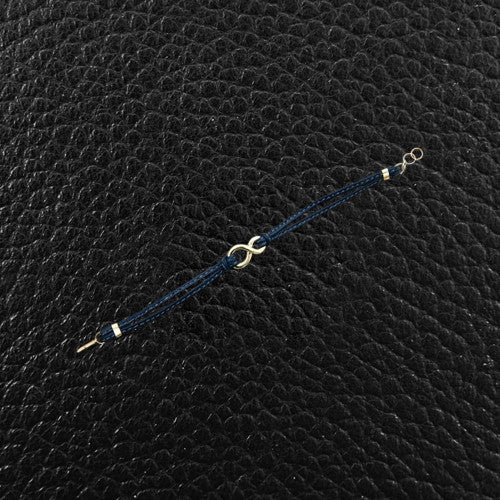 Spaghetti Strap Bracelet with Small Infinity Link