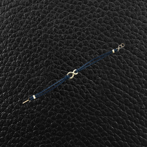 Spaghetti Strap Bracelet with Small Infinity Link