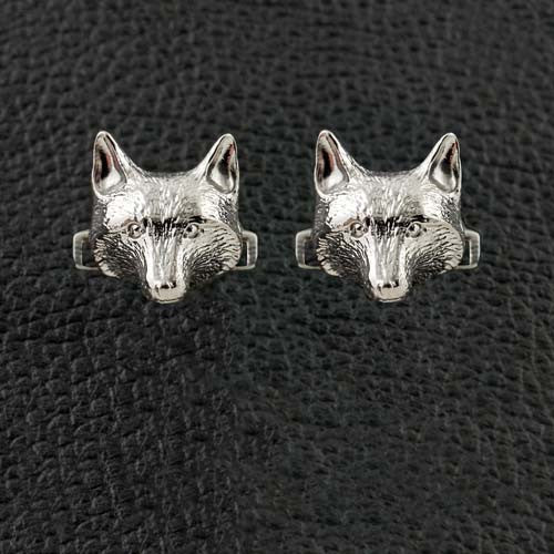 Sterling Silver Fox Head Cufflinks