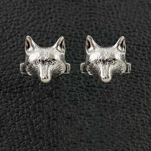 Sterling Silver Fox Head Cufflinks